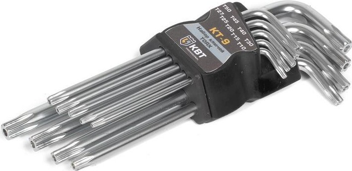 Набор ключей TORX КВТ КТ-9 (т10-т50) 79202