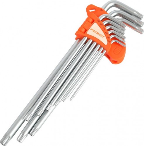 Набор ключей TORX PATRIOT SKТ-9EL экстра длинные T10-T50, CRV, 9 предметов 350002005
