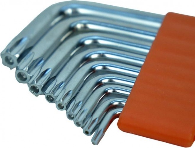 Набор ключей TORX Sturm 1045-04-9x9-TS имбусовые cr-v, t10-t50, короткие, 9шт. - изображение 2