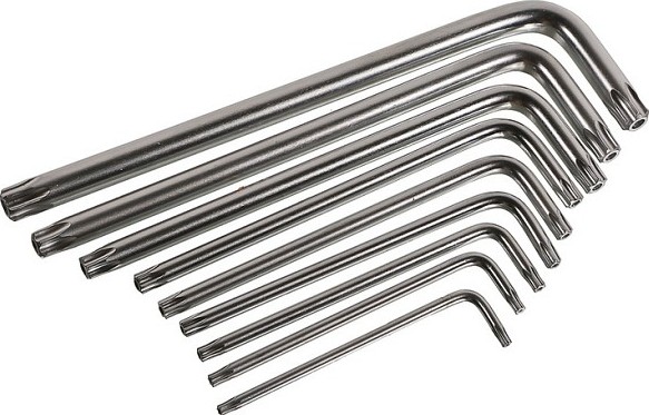 Набор ключей TORX Sturm 1045-04-9x9-TL имбусовые cr-v, t9-t50, длинные, 9шт. - изображение 2