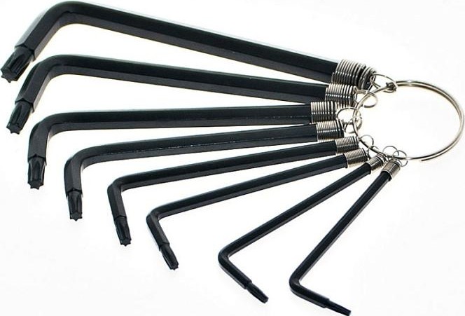 Набор ключей TORX Sturm 1045-21-T8-O155 t9-t40, оксидированные, на кольце (8 шт)