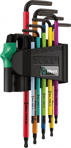 Набор ключей TORX WERA 967 SPKL/9 TORX® BO Multicolour Winkelschlsselsat 9 предметов WE-024335 WE-024335