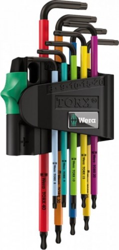 Набор ключей TORX WERA 967/9 TX BO Multicolour 1 SB 9 предметов WE-073599 WE-073599