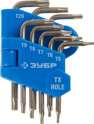 Набор ключей TORX ЗУБР ЭКСПЕРТ 8 предметов 27477-H8