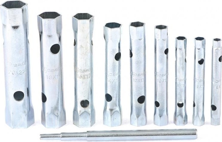 Набор ключей трубчатых Sparta 6-22 мм, вороток 9 шт. 137525 137525