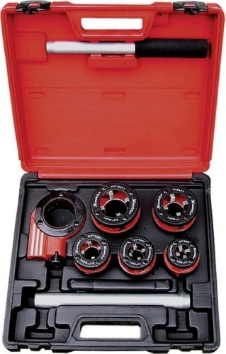 Набор клуппов  MATRIX 1/4"-1/2"-3/4"-1"-1,25" плашкодержатель 77332