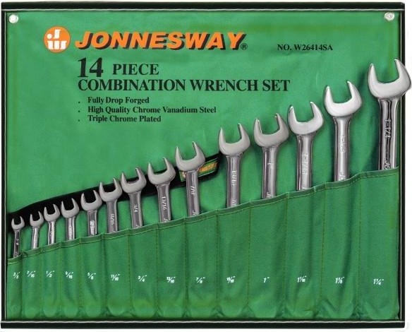 Набор комбинированных дюймовых ключей JONNESWAY W26414S 14 предметов 049030