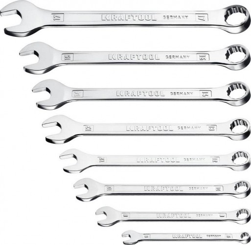 Набор комбинированных гаечных ключей KRAFTOOL 6-17 мм, 8 предметов 27079-H8C_z01 27079-H8C_z01 - изображение 2