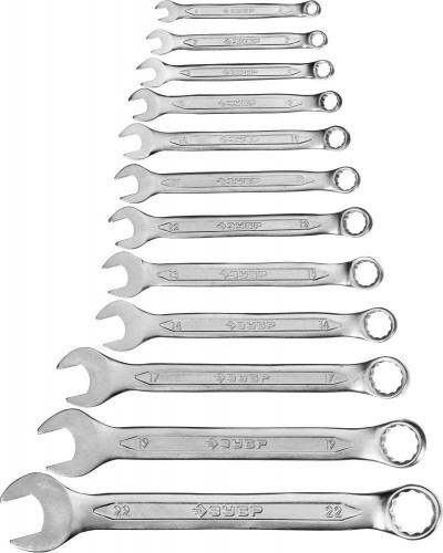 Набор комбинированных гаечных ключей ЗУБР МАСТЕР 6-22 мм, 12 предметов 27087-H12_z01 27087-H12_z01 - изображение 2