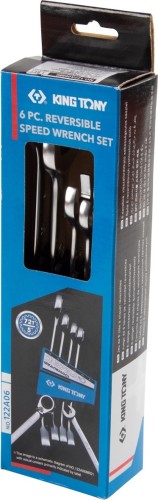 Набор комбинированных ключей KING TONY 122A06MR трещоточных 10-19 мм, 6 пр - изображение 4