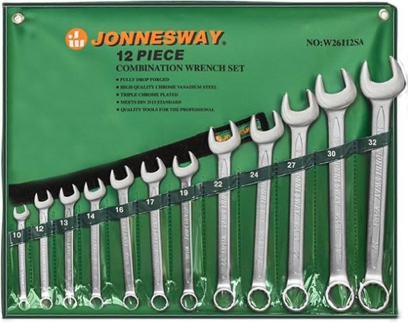 Набор комбинированных ключей JONNESWAY W26112SA 12 предметов 048140