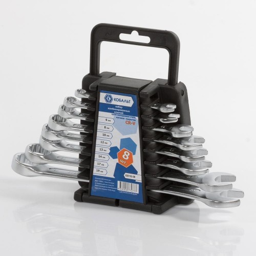 Набор комбинированных ключей Кобальт 020102-08