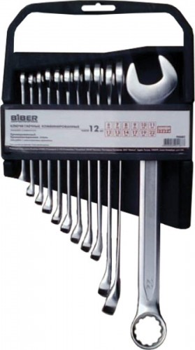 Набор комбинированных ключей Biber 90683 ПРОФИ CrV 6-22мм 12шт. тов-155286