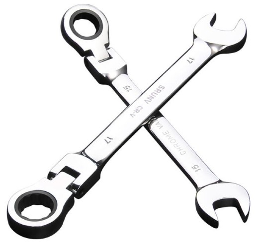 Набор комбинированных ключей GOODKING TK-1107 трещоточных шарнирных, 7 предм. - изображение 2