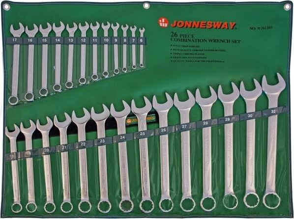 Набор комбинированных ключей JONNESWAY W26126S 26 предметов 047752