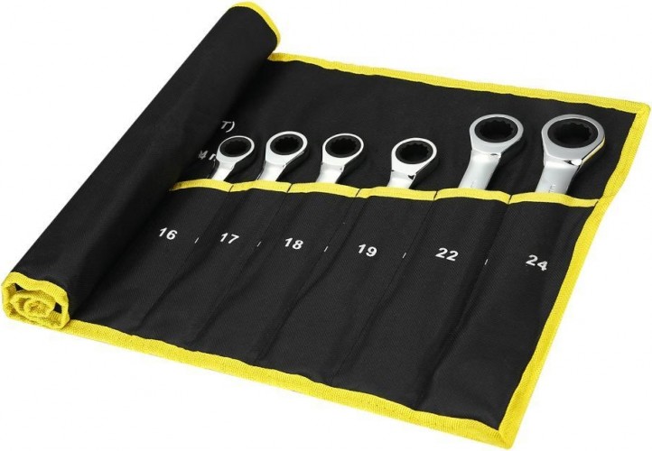 Набор комбинированных ключей DEKO dkht14 трещоточных в сумке (14 предметов) 065-0989 - изображение 2