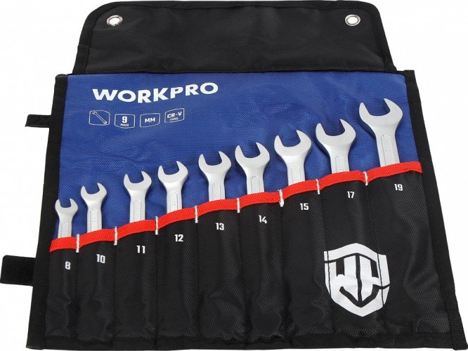 Набор комбинированных ключей WORKPRO WP202502 9шт. (8-19мм)