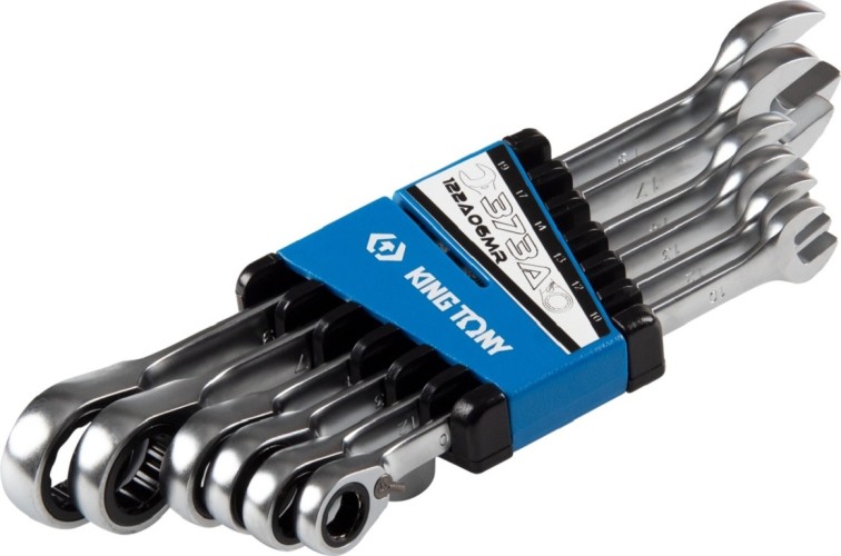 Набор комбинированных ключей KING TONY 122A06MR трещоточных 10-19 мм, 6 пр - изображение 2