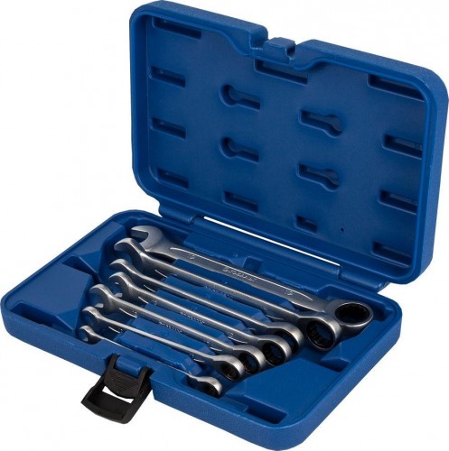 Набор комбинированных ключей Кобальт 020108-07 трещоточных, кейс