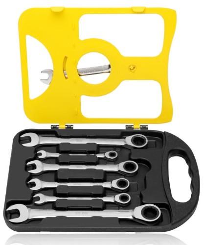 Набор комбинированных ключей GOODKING TK-1007 трещоточных, 7 предм.