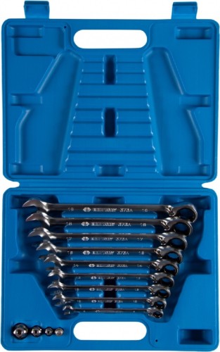 Набор комбинированных ключей KING TONY 132A13MR трещоточных 8-19 мм, кейс, 13 пр.