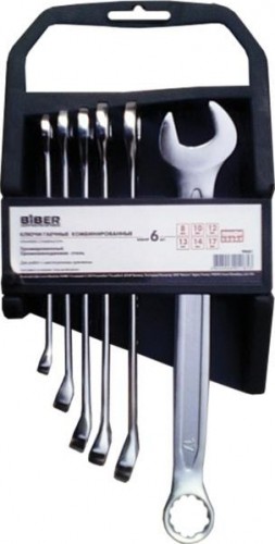 Набор комбинированных ключей Biber 90681 ПРОФИ CrV 8-17мм 6шт. тов-155284