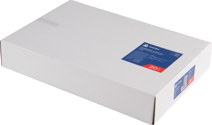 Набор комбинированных ключей в лотке МАСТАК 5-21120 20 предметов - изображение 4