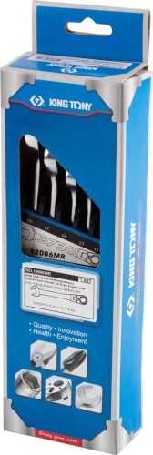 Набор комбинированных ключей KING TONY 12006MR трещоточных 10-19 мм, 6 пр - изображение 4