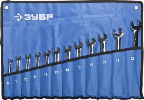 Набор комбинированных трещоточных ключей ЗУБР 27075-H12 12 предметов 27075-H12_z01