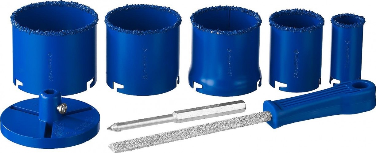 Набор коронок c карбид-вольфрамовым нанесением ЗУБР 8 предметов  33350-H8_z01 33350-H8_z01 - изображение 4