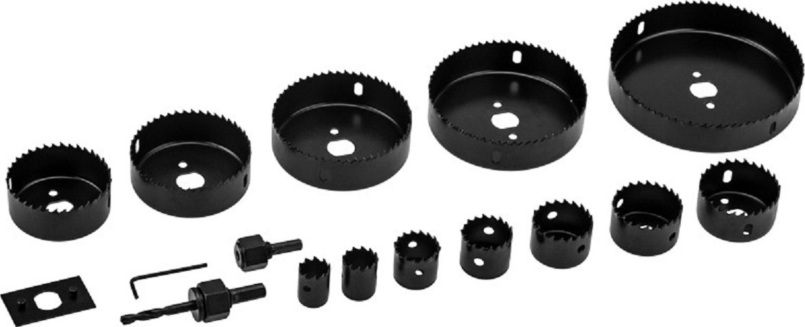 Набор коронок по дереву Kranz KR-92-0253 19-127 мм, 16 предм.