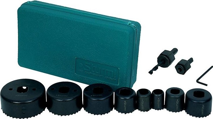 Набор коронок по дереву Sturm 5 440 201 19-51мм, +державки для коронок, 11 пред. 5440201 - изображение 3