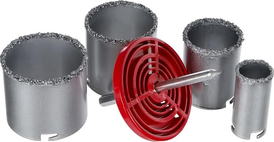 Набор коронок ПРАКТИКА "Мастер" 4 шт 33, 53, 68, 73 мм с твердосплавным зерном 910-270