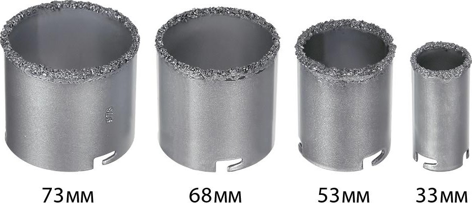 Набор коронок ПРАКТИКА "Мастер" 4 шт 33, 53, 68, 73 мм с твердосплавным зерном 910-270 - изображение 2