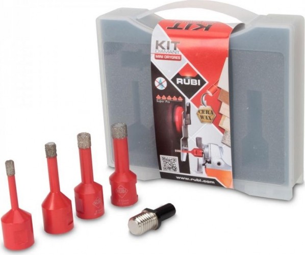 Набор коронок с алмазным напылением RUBI MULTIDRIL DRY GRES 4 шт. (6-8-10-12) 50938