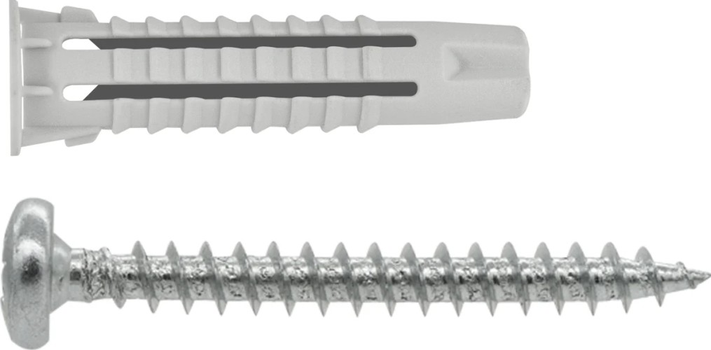 Набор крепления ЕВРОПАРТНЕР 4х40 Zn универсальный с шурупом с полукруглой головкой KM 1823 1