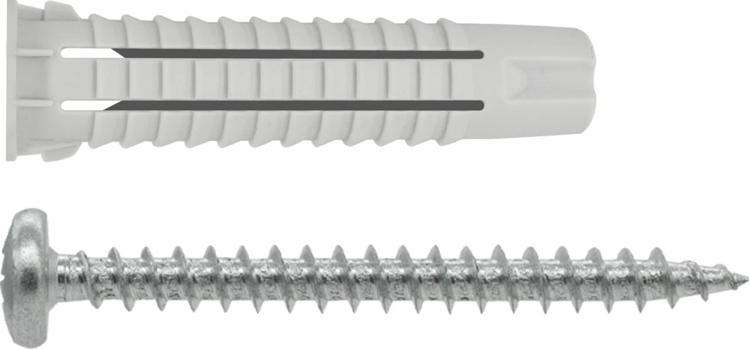 Набор крепления ЕВРОПАРТНЕР 5х50 Zn универсальный с шурупом с полукруглой головой KM 1824 2