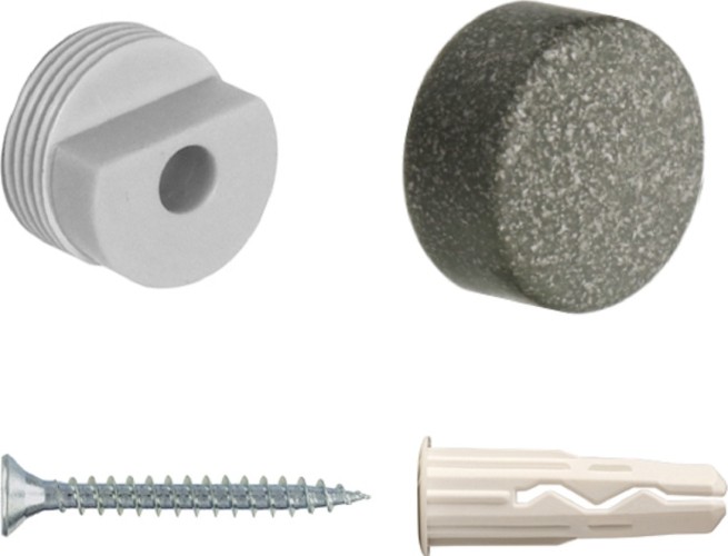 Набор крепления ЕВРОПАРТНЕР для зеркала, серый гранит (1 шт.) блистер 90263