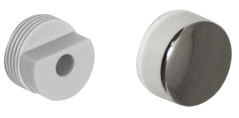 Набор крепления ЕВРОПАРТНЕР для зеркала, колпачок + втулка, хром гладкий (200 шт) пром 85823