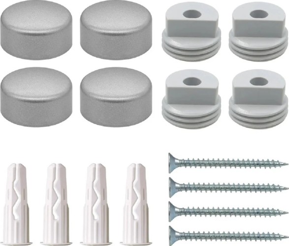 Набор крепления ЕВРОПАРТНЕР для зеркала, хром матовый (1 шт.) блистер 89330