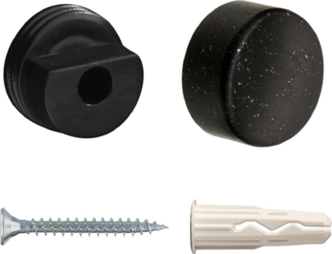 Набор крепления ЕВРОПАРТНЕР для зеркала, черный гранит (1 шт.)  90264