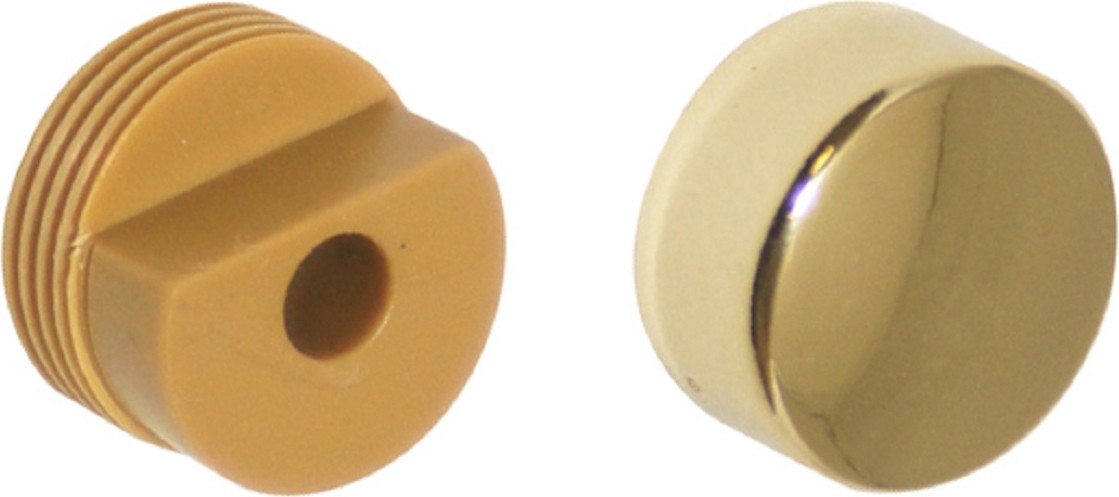 Набор крепления ЕВРОПАРТНЕР для зеркала, колпачок+втулка, золото гладкое (200 шт) пром 85821