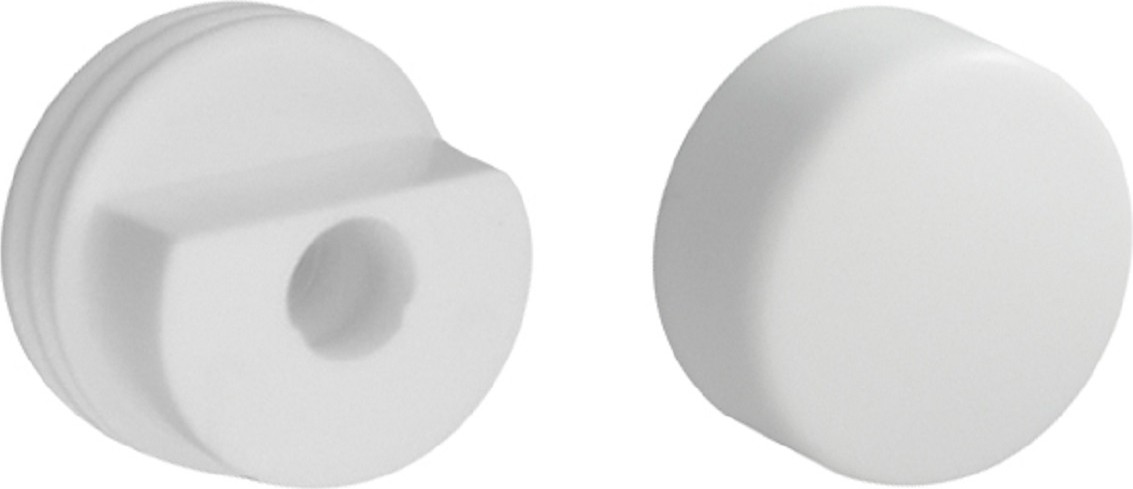 Набор крепления ЕВРОПАРТНЕР для зеркала, колпачок+втулка, белый гладкий (200 шт) пром 89353