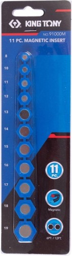 Набор магнитных вставок в торцевые головки KING TONY 91000M 8-19 мм, 11 предметов