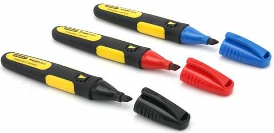 Набор маркеров STANLEY "FatMax®" 0-47-315 (3 шт. цвет: черный, красный, синий) 0-47-315