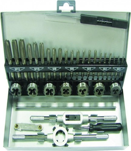 Набор метчиков и плашек Biber Мастер 90221 32 пред. (m3/м4/м5/м6/м8/м10/m12) тов-112898