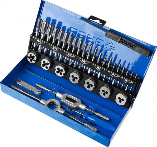 Набор метчиков и плашек ЗУБР "ПРОФЕССИОНАЛ" 32 предмета 28110-H32 28110-H32 - изображение 2