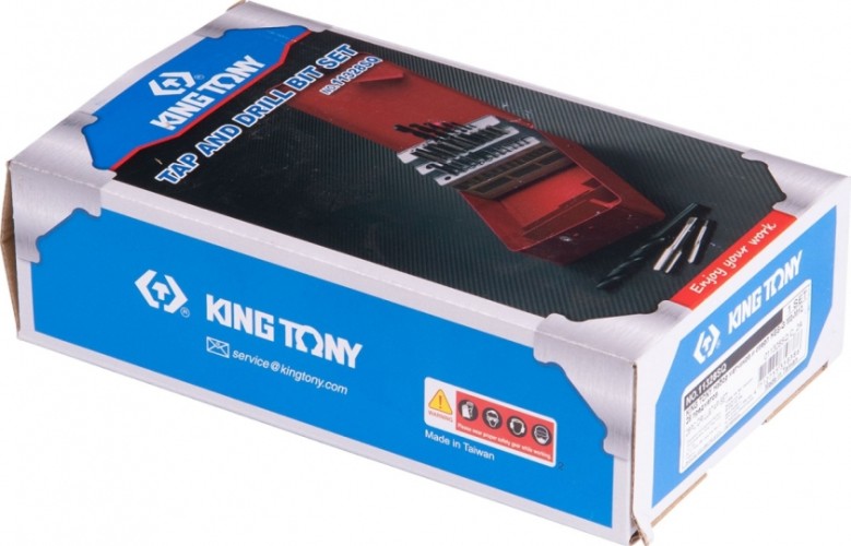 Набор метчиков и сверл KING TONY HSS-G М3 28 предметов 11328SQ - изображение 3