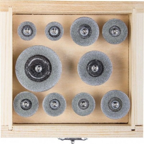 Набор мини-насадок ЗУБР ЭКСПЕРТ с алмазным напылением на шпильке 10 предм 33385-H10 - изображение 2