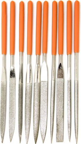 Набор надфилей алмазных Кобальт 790-151 140х 50х3 мм, обрезиненные рукоятки (10 шт.) - изображение 2